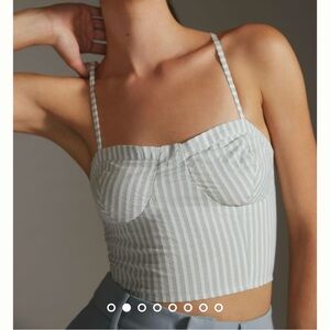 Anthropologie Bustier Stripe Top